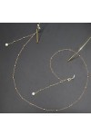 HczIon Chaîne Lunettes 2 Chaînes De Verres Perles Perles En Or Chaîne De Lunettes En Métal Chaîne Lunettes De Soleil Ornement