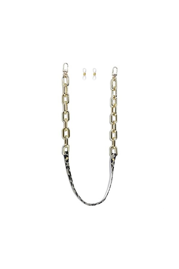 ORLTL chaîne de Lunettes Longe de Lunettes Sangle de Lunettes for Femmes imprimé léopard Masque Facial Longe Mode Lunettes ch