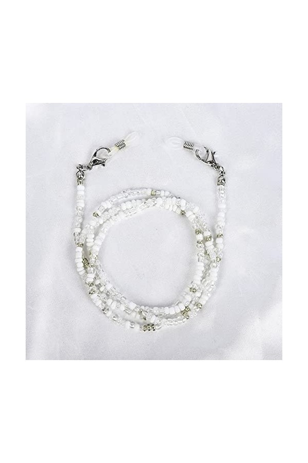 Chaîne de lunettes de couleur bohème avec sangle en perles pour femmes, lanière antidérapante pour lunettes de soleil - 14 8