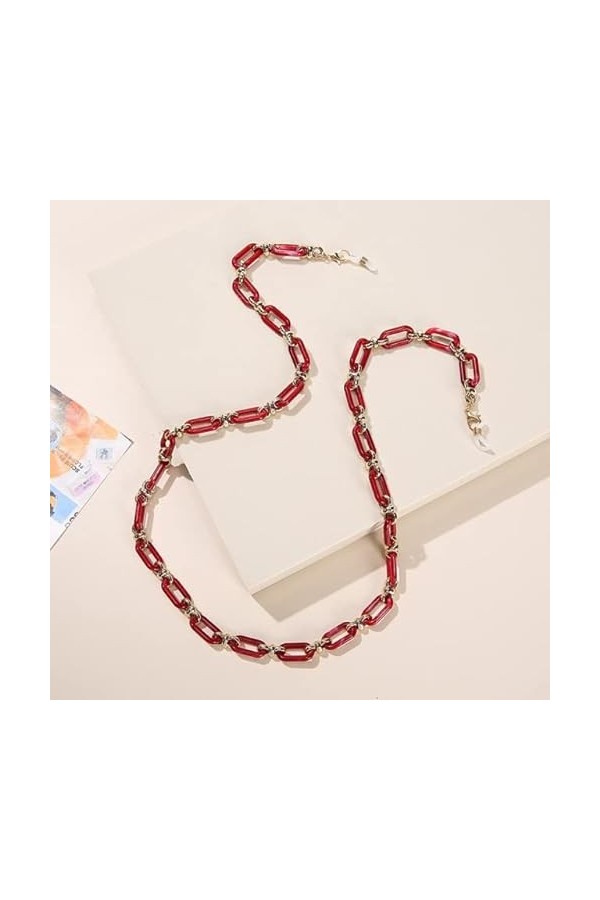 Chaîne de lunettes en acrylique chaîne dextension double usage Anti-perte chaîne de corde de cou suspendu mode lunettes de c