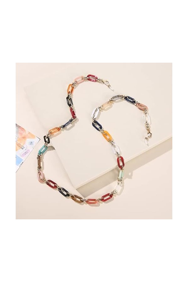 Chaîne de lunettes en acrylique chaîne dextension double usage Anti-perte chaîne de corde de cou suspendu mode lunettes de c