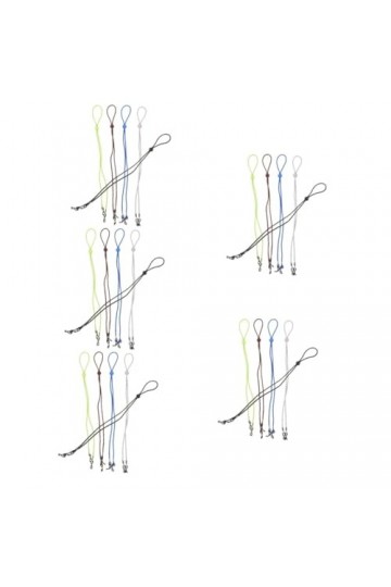 LALAFINA Tour De Cou 25 Pièces Lanière De Lunettes Lanière De Lunettes Cordons Noirs Lanière Verte Bande Élastique 5Pc Élasti