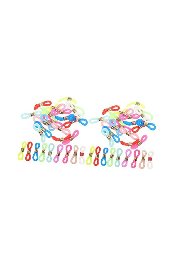 COHEALI 120 Pièces Boucle Antidérapante Pour Chaîne De Lunettes Porte-lunettes Anti Chaine Extrémités Des Sangles De Lunettes