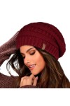 FURTALK Bonnet Femme Bonnet dhiver Chaud avec Doublure Douce Bonnet tricoté doublé