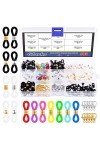 Glarks Lot de 330 embouts de chaîne de lunettes comprenant 270 connecteurs réglables en silicone pour lunettes et 60 fermoirs
