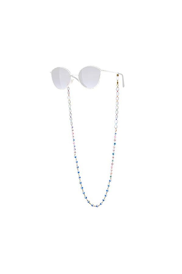 KELITCH Lunettes Chaîne Cordons Porte-Chaîne Durable Lunettes De Soleil Sangle De Retenue Perle Perles Lunettes De Soleil Cha