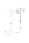 KELITCH Chaînes De Lunettes Sangles Cordons De Support Heishi Shell Charm Sangles De Lunettes De Soleil Lanières De Verre De 