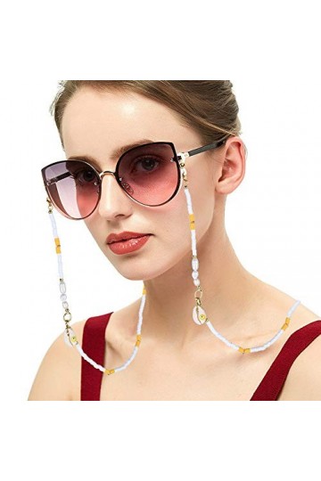 KELITCH Chaînes De Lunettes Sangles Cordons De Support Heishi Shell Charm Sangles De Lunettes De Soleil Lanières En Verre De 