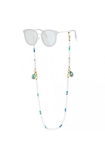 KELITCH Chaînes De Lunettes Sangles Cordons De Support Heishi Shell Charm Sangles De Lunettes De Soleil Lanières En Verre De 