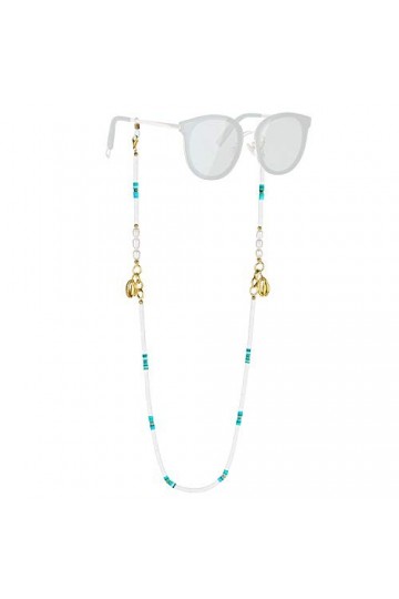 KELITCH Chaînes De Lunettes Sangles Cordons De Support Heishi Shell Charm Sangles De Lunettes De Soleil Lanières En Verre De 