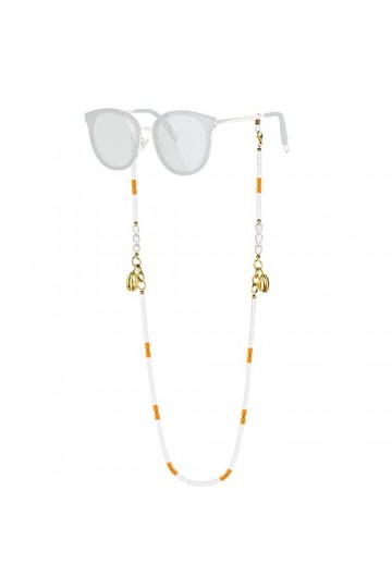 KELITCH Chaînes De Lunettes Sangles Cordons De Support Heishi Shell Charm Sangles De Lunettes De Soleil Lanières En Verre De 