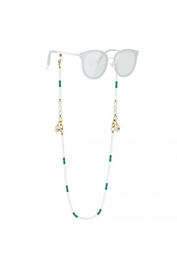 KELITCH Chaînes De Lunettes Sangles Cordons De Support Heishi Shell Charm Sangles De Lunettes De Soleil Lanières En Verre De 