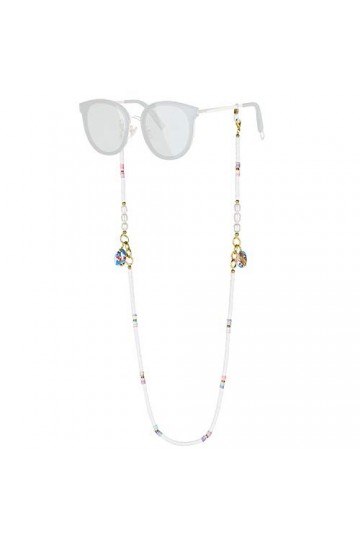 KELITCH Chaînes De Lunettes Sangles Cordons De Support Heishi Shell Charm Sangles De Lunettes De Soleil Lanières En Verre De 