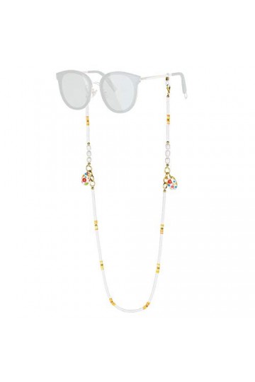 KELITCH Chaînes De Lunettes Sangles Cordons De Support Heishi Shell Charm Sangles De Lunettes De Soleil Lanières En Verre De 