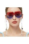 KELITCH Chaînes De Lunettes Sangles Cordons De Support Heishi Shell Charm Sangles De Lunettes De Soleil Lanières En Verre De 