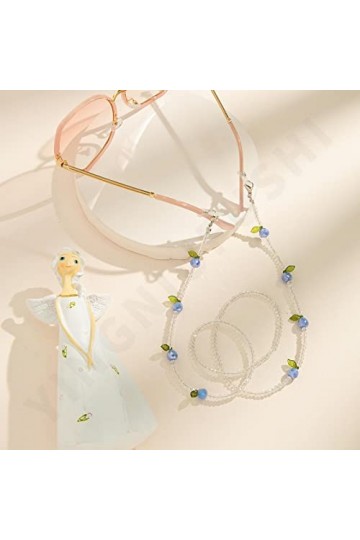 Chaînes À Lunettes Mode Cristal Masque Sangle Femmes Lunettes De Soleil Chaînes Porte-Masque Lecture Lunettes Perlées Chaîne 