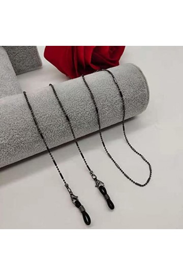 Chaînes À Lunettes Mode Femme Lunettes De Soleil Chaîne Cylindre Perle Chaîne Anti-Chute Lunettes Lunettes Cordon Collier Noi