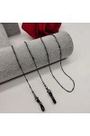 Chaînes À Lunettes Mode Femme Lunettes De Soleil Chaîne Cylindre Perle Chaîne Anti-Chute Lunettes Lunettes Cordon Collier Noi