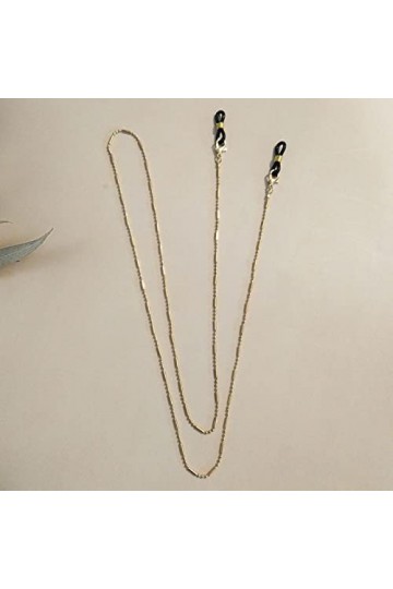 Chaînes À Lunettes Mode Femme Lunettes De Soleil Chaîne Cylindre Perle Chaîne Anti-Chute Lunettes Lunettes Cordon Collier Or
