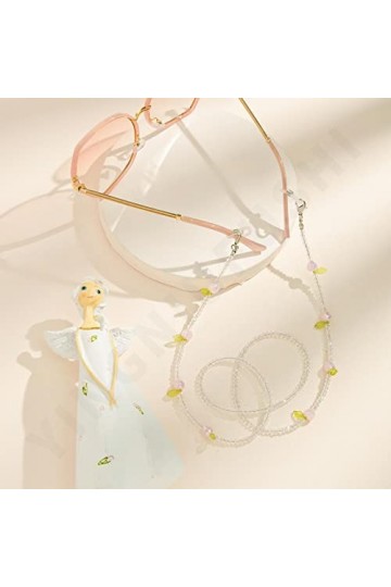 Chaînes À Lunettes Mode Cristal Masque Sangle Femmes Lunettes De Soleil Chaînes Porte-Masque Lecture Lunettes Perlées Chaîne 