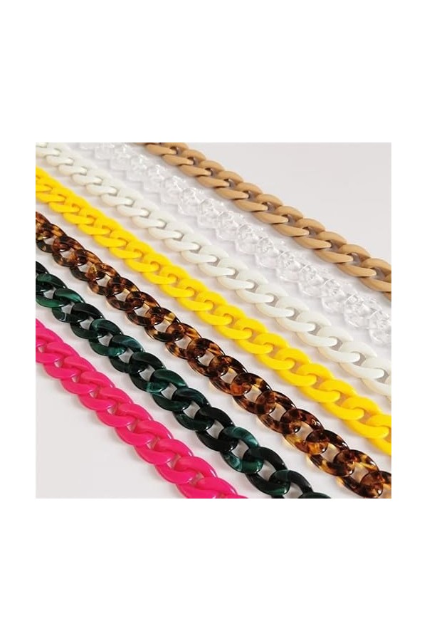 VIXDA Chaînes de Lunettes acryliques Faites à la Main colorées Porte-Cou Lunettes de Soleil Cordons de Lunettes Exquis Masque