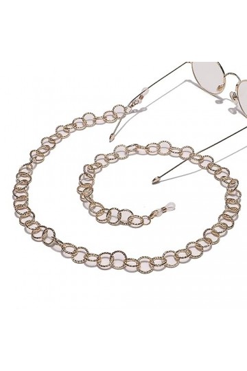 HczIon Chaîne Lunettes 2 Morceaux De Cordon De Lunettes Imprimées Dorées,Chaîne De Lunettes En Métal,Cordon De Protection Con