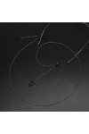 HczIon Chaîne Lunettes 2 Pièces De Cordon De Lunettes,Pendentif Triangle Noir,Chaîne De Lunettes,Accessoires De Lunettes De S