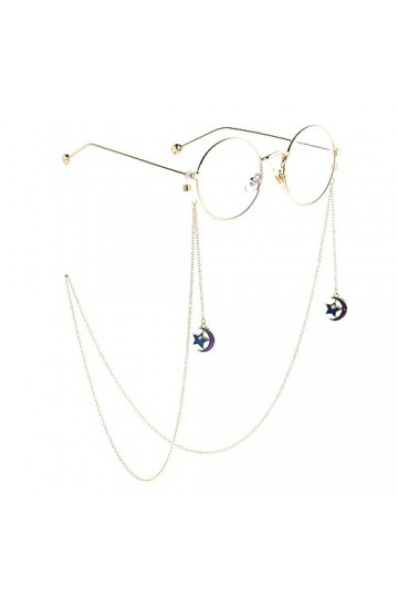 HczIon Chaîne Lunettes 2 Pièces De Cordon De Lunettes Métalliques Antidérapantes,Pendentif En Or,Chaîne De Lunettes Faites Ma
