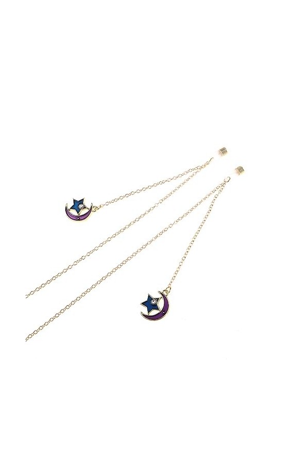 HczIon Chaîne Lunettes 2 Pièces De Cordon De Lunettes Métalliques Antidérapantes,Pendentif En Or,Chaîne De Lunettes Faites Ma