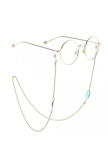 HczIon Chaîne Lunettes 2 Pièces Verres Acryliques Chaîne Lunettes Antidérapantes Licou Cordon Lunettes De Soleil Support Déco