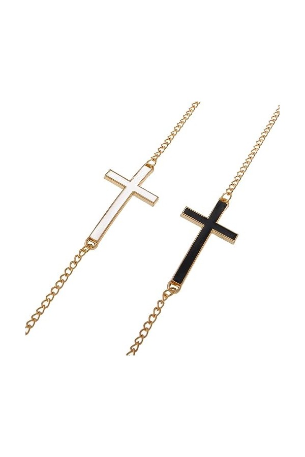 HczIon Chaîne Lunettes 2 Pièces De Lunettes Métalliques Antidérapantes Cordon Or Pendentif Pendentif Faits Main Lunettes Chaî