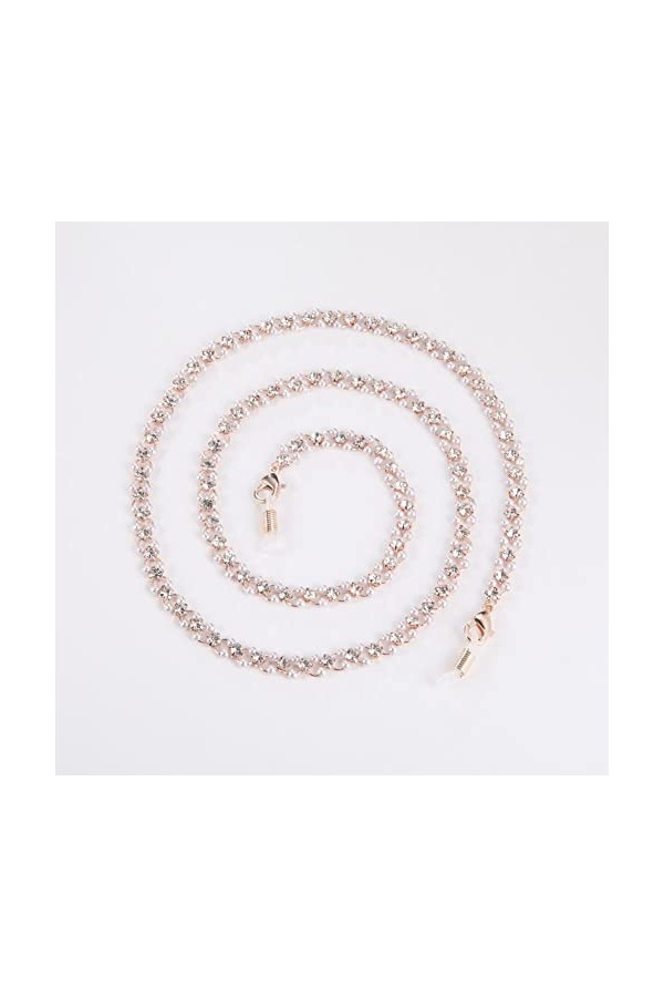 KKJOY Chaîne de lunettes en strass et perles Cordons pour masques Supports pour lunettes Cordon pour lunettes Accessoires de 