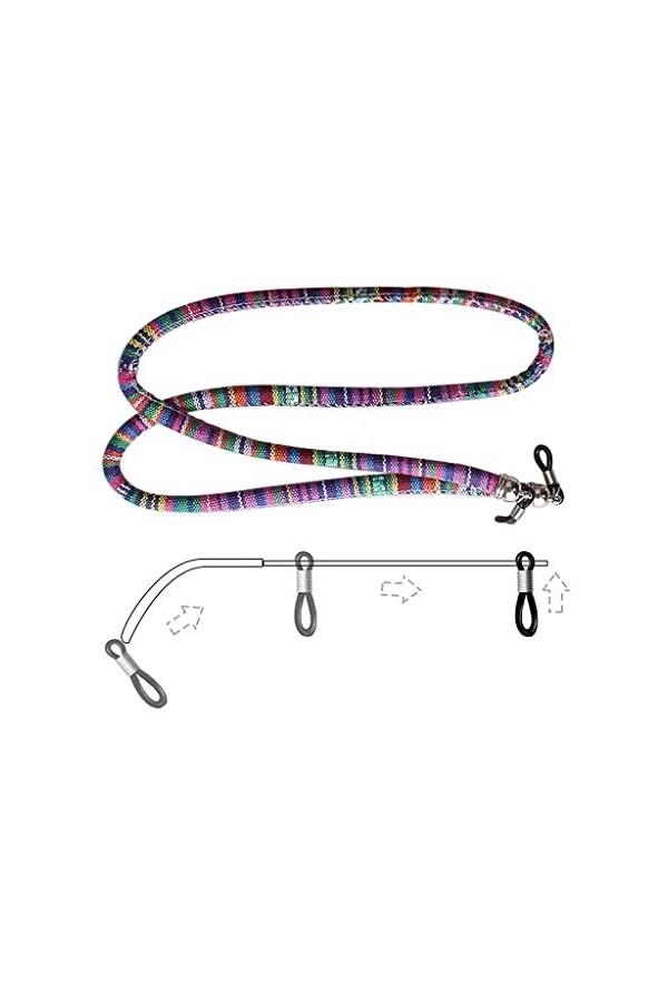 Androxeda Lunettes Strap Eyewear Retainer 7 Pack, Sunglasses Reading Glasses Holder Strap, Spectacles Chain Lanyard Cord