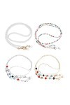 Holibanna 4 Pièces Chaîne De Lunettes De Perles Chaînes De Lunettes De Perles Chaîne De Lunettes Cordon De Lunettes Chaînes D