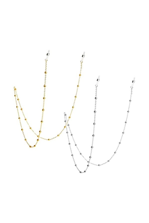 NUOBESTY 2 Pièces Chaîne De Lunettes Porte-chaînes De Lunettes Cordon De Lanière De Lunettes Sangle De Lunettes Pour Femmes P