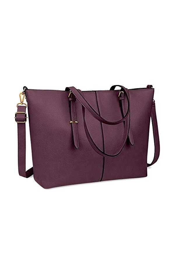 Sac Cabas Femmes Sac à Main en PU Cuir Sac de Cours Sac Ordinateur Portable 15.6 inch Grand Imperméable Sac Bandoulière Voyag