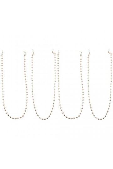 FRCOLOR 4 Pièces Chaîne Suspendue Pendentifs En Verre Chaîne De Lunettes Perlée Cordon De Lunettes Longe En Forme Détoile En