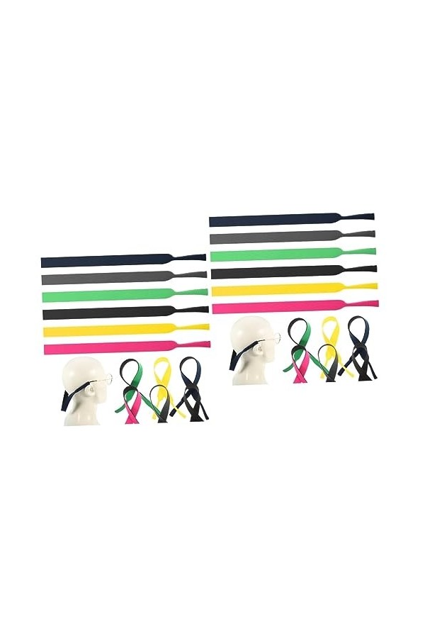 DOITOOL 12 Pcs Lunettes Avec Lanière Porte- Sport Lunettes De Soleil Ski Lunettes Lunettes De Retenue Sangle Lunettes Cordon 