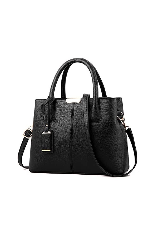 YILCER Sac Fourre-Tout en Toile pour Femme Grand Sac à Main Cabas Sac à Bandoulière en Toile avec Fermeture Éclair pour les V