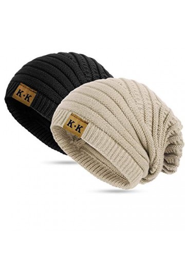 Bonnet Femme Hiver - Bonnet Tricoté,Bonnets Hiver Chapeau Doux et Chaud Long Slouchy Oversized Bonnets pour Hommes Femmes Uni