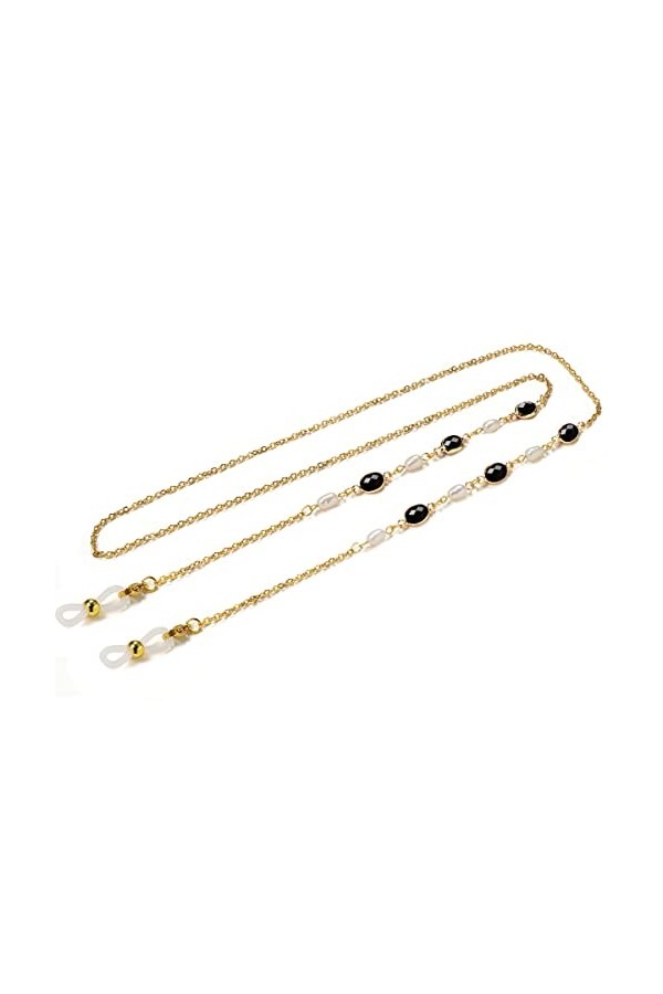 HIJAN Chaînes de Lunettes de Lunettes for Femmes Perle en Acier Inoxydable Anti-Perte Mode Lunettes chaîne Porte-chaîne Colo