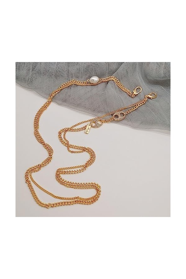 HczIon Chaîne Lunettes 2 Pièces Perles Lunettes Chaîne Masque Chaîne Pull Chaîne Lunettes Décoration