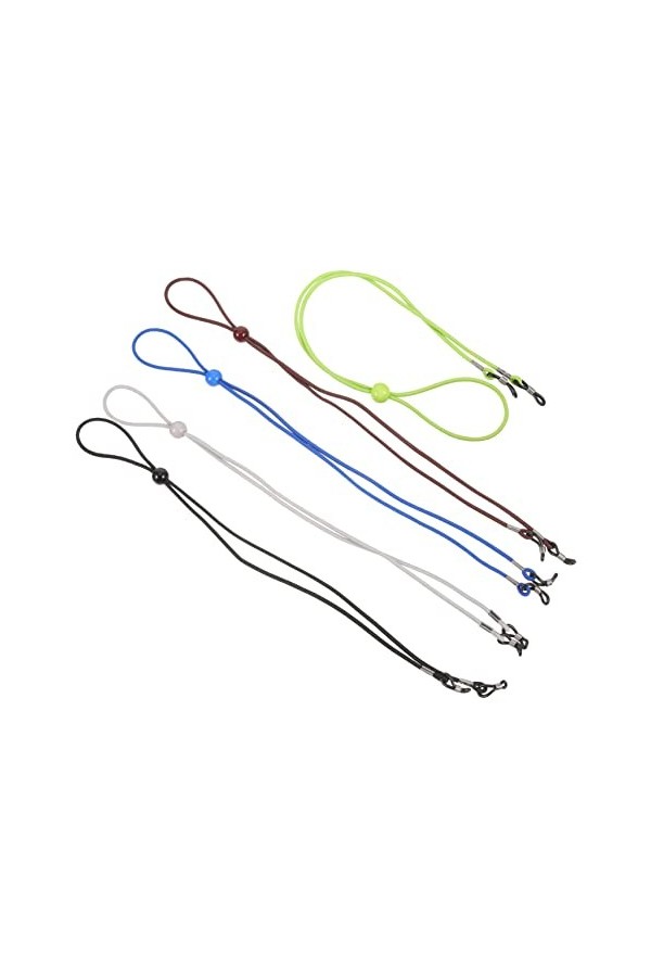 Healeved 15 Pièces Lunettes Lanière Vert Lanière Noir Élastique Cordon Lanière Noir Lunettes Élastique Bande 5Pc Bleu Lanière