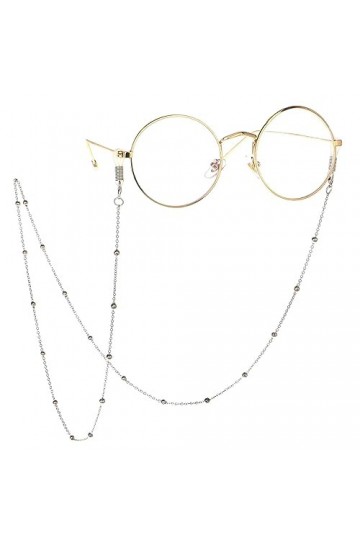 HczIon Chaîne Lunettes 2 Pièces Verres Perles De Cuivre Chaînes Verres Chaîne Verres Socle Fixe Lunettes De Soleil Ornement,A