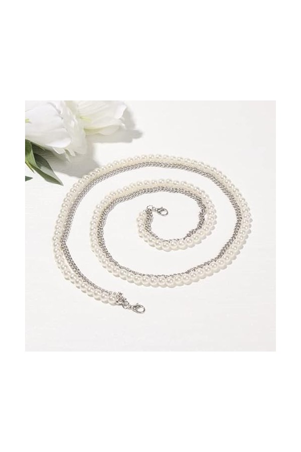 Chaîne de lunettes de perles multicouches de luxe mode porte-lunettes en cuir doré argenté lunettes de lecture lanière sangle