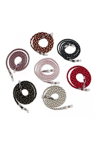 DNLKWGO Lot de 7 cordons de lunettes pour homme et femme, multicolore, taille unique
