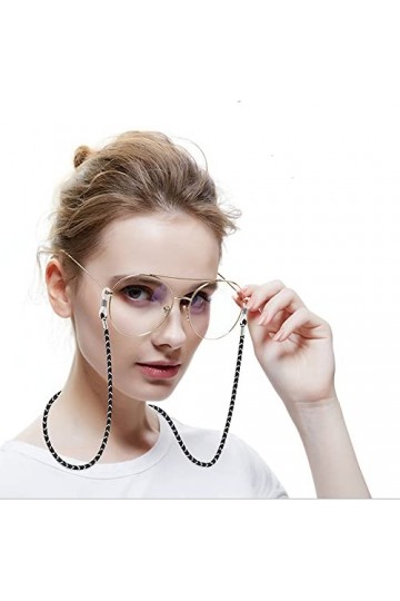 DNLKWGO Lot de 7 cordons de lunettes pour homme et femme, multicolore, taille unique