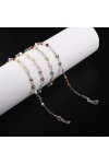 HOOENG Lunettes chaînes de Lunettes for Femmes coloré Cristal Lunettes retenue élégant Lunettes Cordon Lunettes de Soleil San