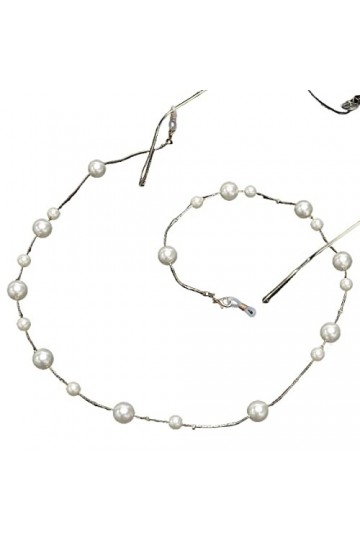 HOOENG Longe de Lunettes chaînes de Lunettes for Femmes Collier en métal perlé Anti-Perte Mode Lunettes Cordon Sangles de Lun