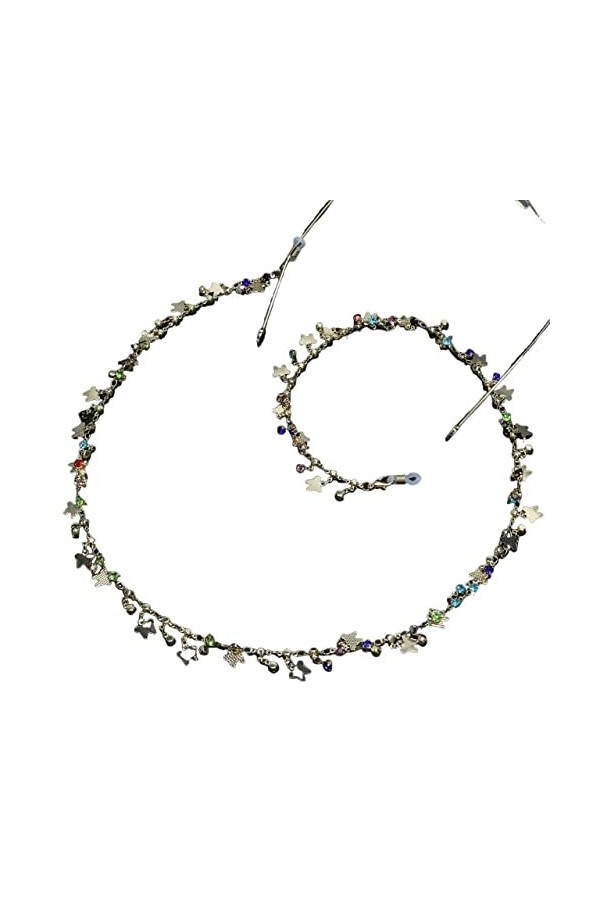 ENLLY Chaînes de Lunettes de Longe for Femmes chaînes de Masque Anti-dérapant Strass colorés Cordon de Lunettes élégant